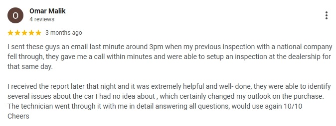 Google review screenshot 5 for Provin Finder