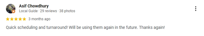 Google review screenshot 9 for Provin Finder